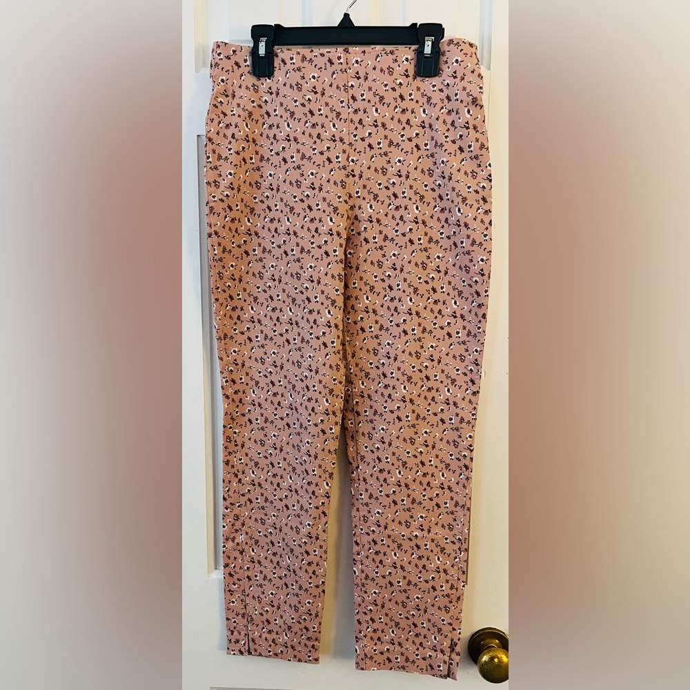 NWOT Women's JULES & LEOPOLD Millennium Pink Floral Ankle Length Pants. Size: S